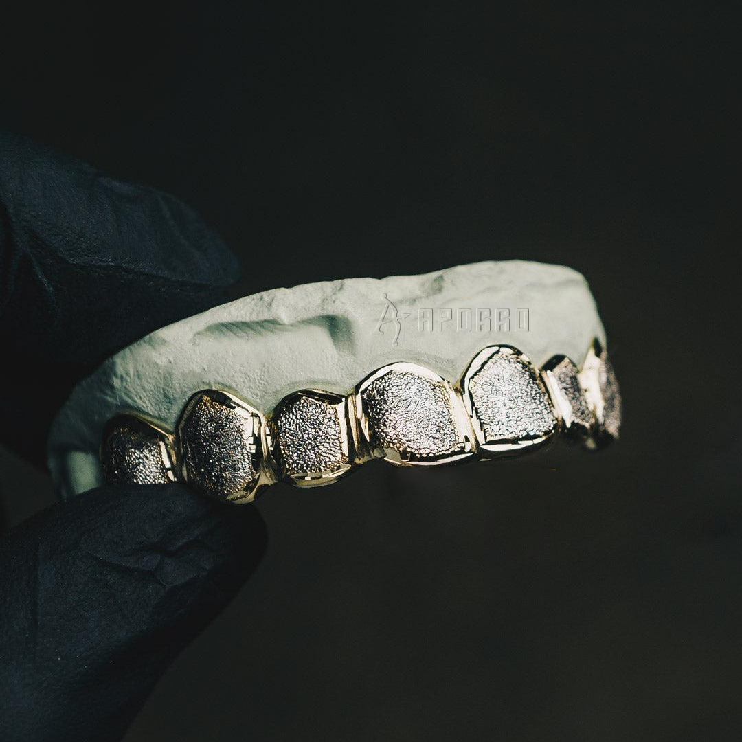 Custom Two Tone Diamond Dust Grillz