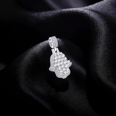 Brilliance Layered Hamsa Pendant - Small
