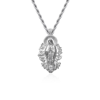 Moissanite Saint Mary Celestial Bloom Pendant