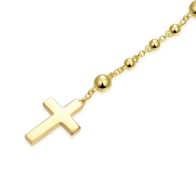 Custom Adjustable 14k Gold Virgin Mary Rosary Necklace