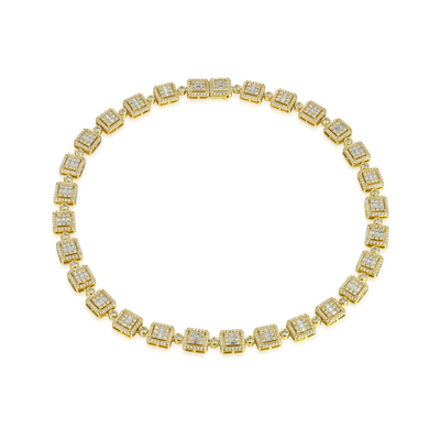 Baguette Cut Mix Tennis Chain - 10mm