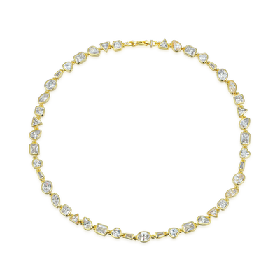Mixed Shape Gemstone Bezel Chain - 6mm