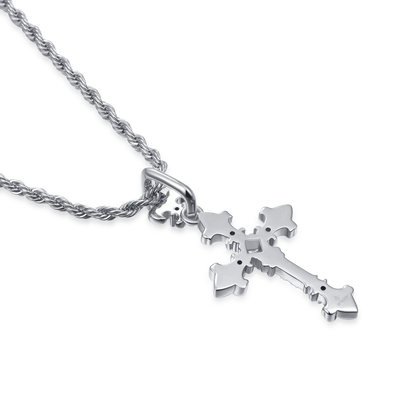 Knight Flower Cross Pendant