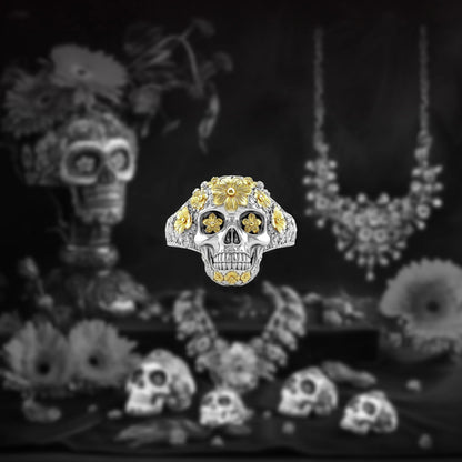 Calavera Golden Bloom Ring