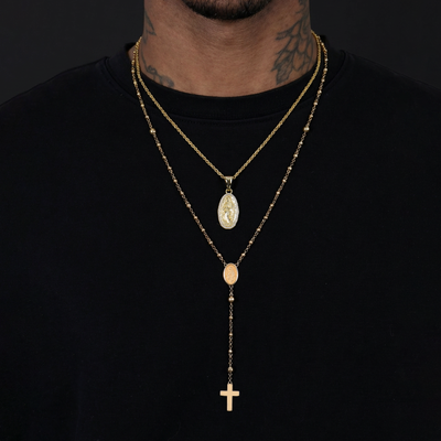 Saint Mary Pendant & Custom Virgin Mary Necklace Set