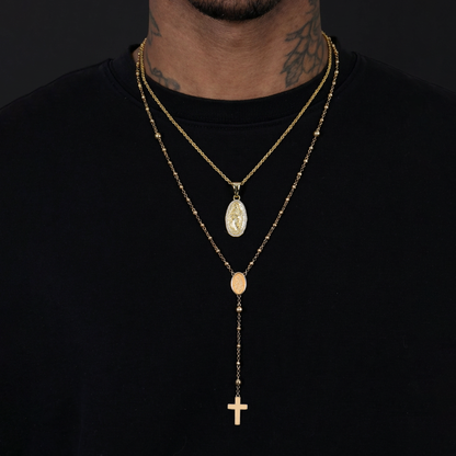 Saint Mary Pendant & Custom Virgin Mary Necklace Set