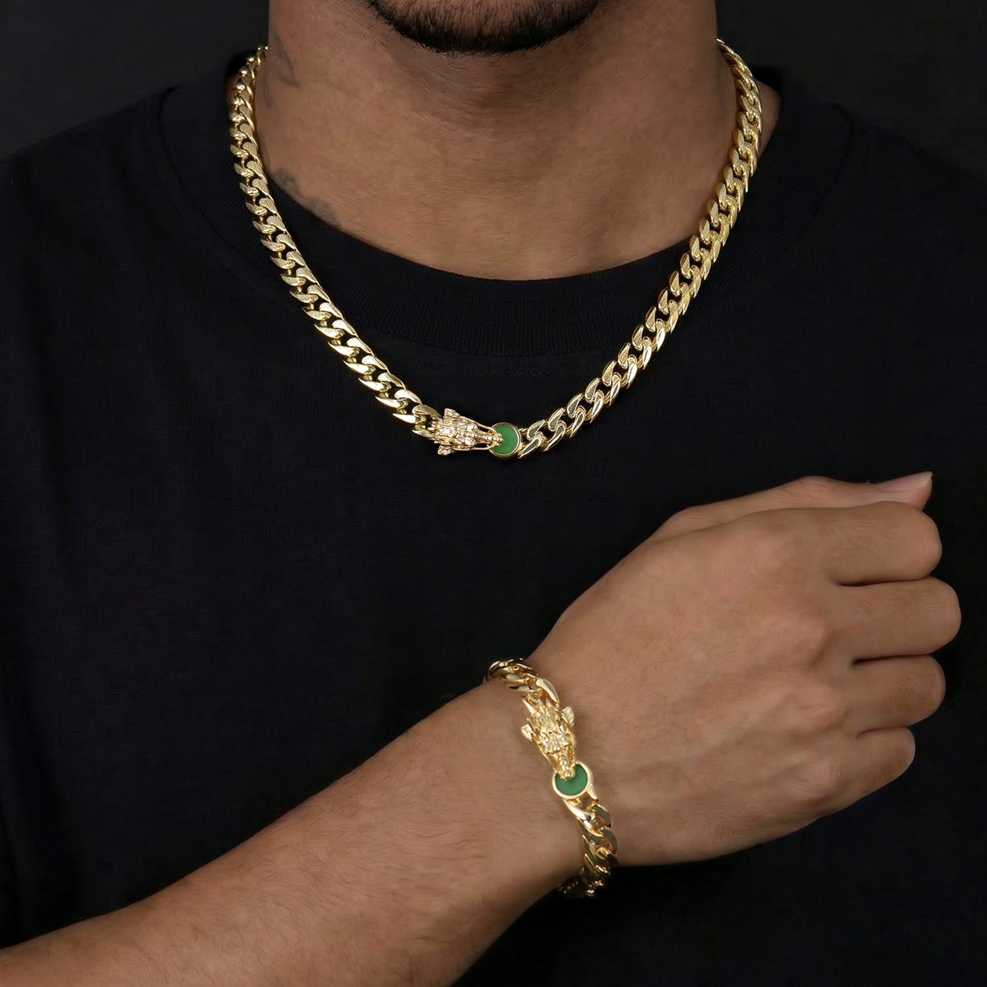WONG Ⅱ Ridge Miami Cuban Chain & Bracelet Set