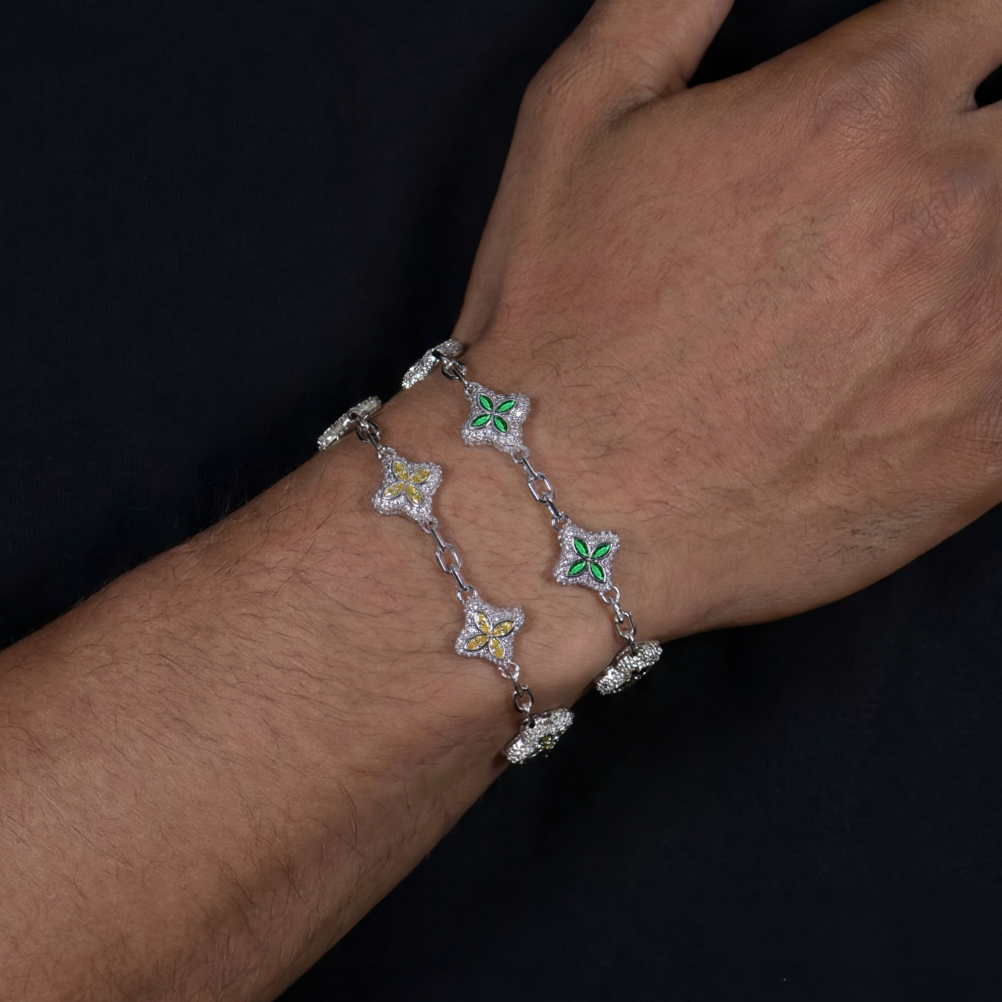 Dual Clover Energy Bracelet Set
