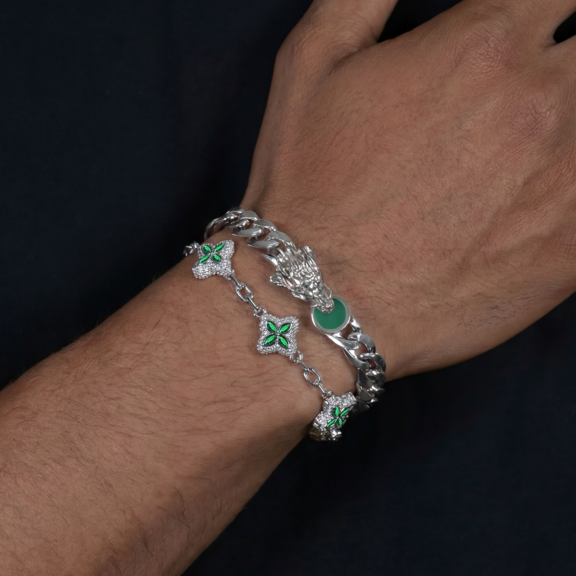 Dragon Clover Bracelet Set