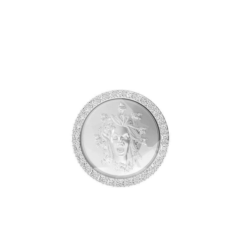 White Gold Moissanite Enamel Custom Pendant - APORRO Hip Hop Jewelry - APORRO