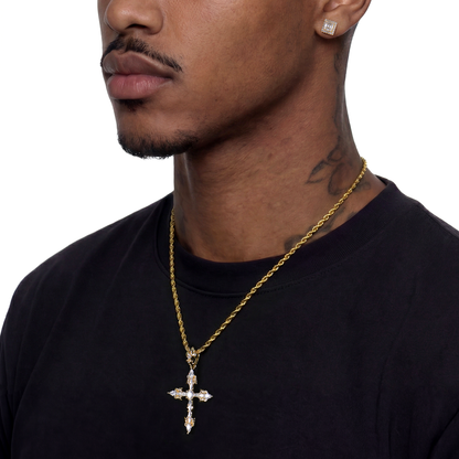 Fleur Cross Shine Pendant & Earring Set