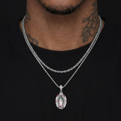 Saint Mary Radiant Pendant & Rope Chain Layer Set