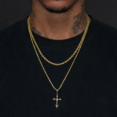 Sanctum Cross Pendant & Chain Trinity Set