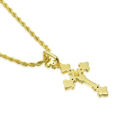 Knight Flower Cross Pendant
