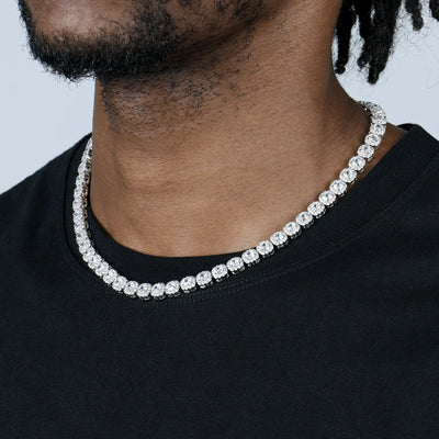 Cushion Cut Tennis Chain 7mm – Men's Iced Chain – APORRO