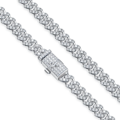 Moissanite Round Cut Cuban Link Chain - 6mm