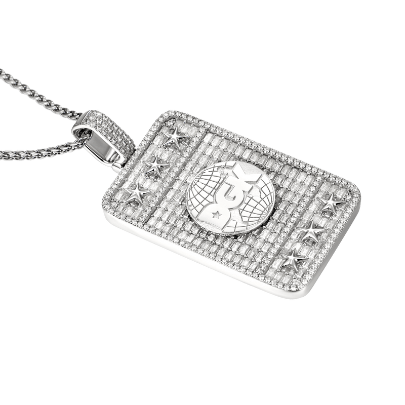 Custom Moissanite Square Dog Tag - Hip Pop Custom Jewerly - APORRO