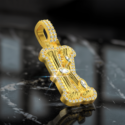 Custom Bone Font Pendant
