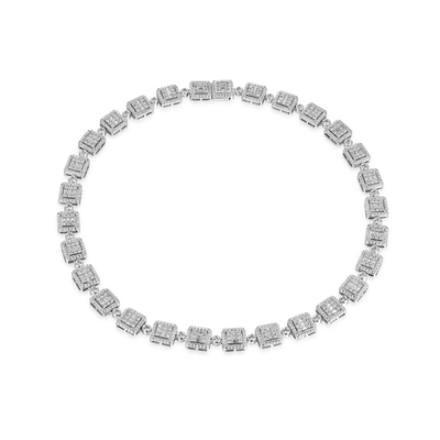 Baguette Cut Mix Tennis Chain - 10mm
