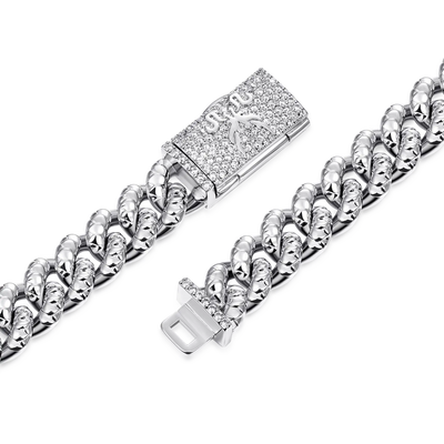 WONG Dragon Box Clasp Miami Cuban Bracelet - 10mm