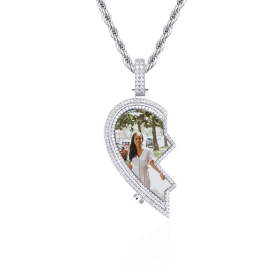 Custom Eternal Heart Frame Photo Pendant