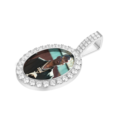 Custom Oval Photo Pendant