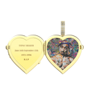 Custom Flip Heart Shaped  Pendant