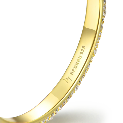 Moissanite S925 Large Paved Hoop Earring - Single