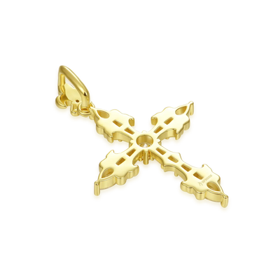 Fleur De Lis Cross Pendant