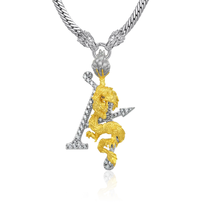 Twin Dragon Icon Chain & Pendant Set