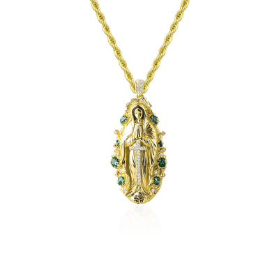 Saint Mary Emerald Pendant