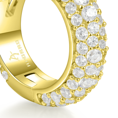 Moissanite S925 Round Paved Hoop Earrings