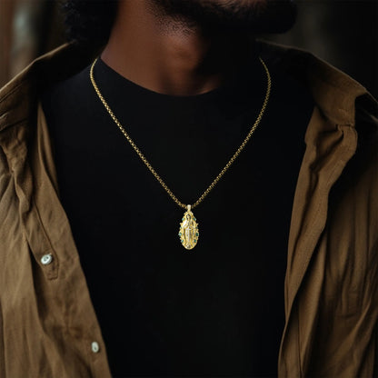 Saint Mary Emerald Pendant