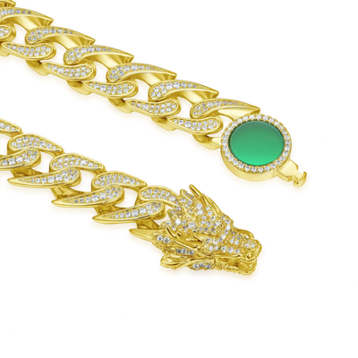 WONG Ⅱ Ridge Iced Out Cuban Chain - 12mm