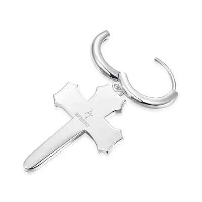 S925 Nail Cross Dangly Earring