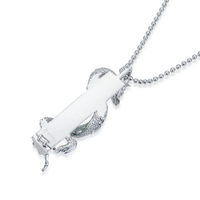 WONG Ⅱ Iced Out Jade Column Pendant