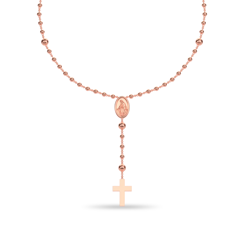 Custom Adjustable Virgin Mary Rosary Necklace