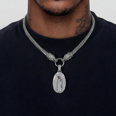 Virgin Mary Dragon Chain & Pendant Set