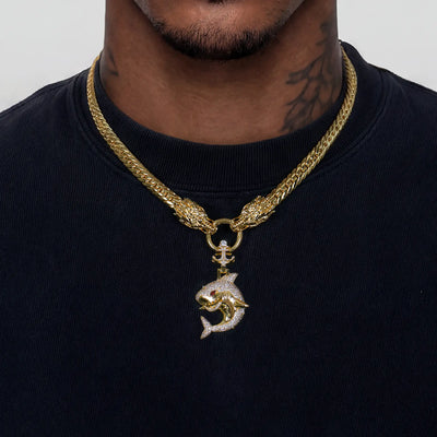 Predator Shark Dragon Chain & Pendant Set