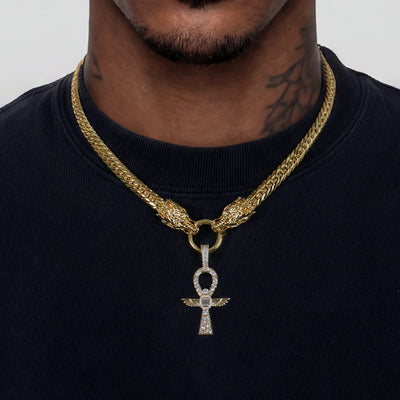 Scarab Ankh Dragon Chain & Pendant Set