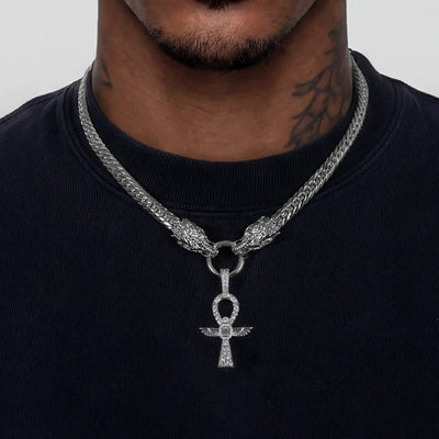 Scarab Ankh Dragon Chain & Pendant Set