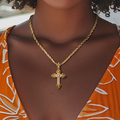 Corinthian Order Style Cross Pendant