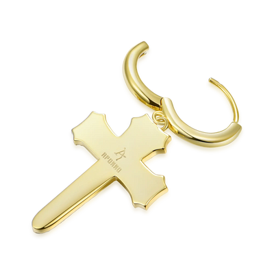S925 Nail Cross Dangly Earring