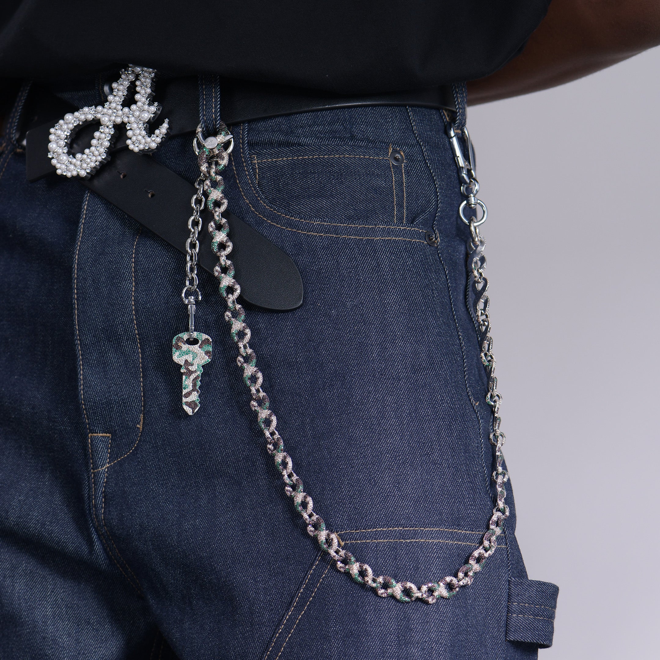 Infinity OG Camo Iced Link Necklace & Wallet Chain