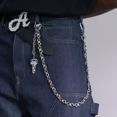Infinity OG Camo Iced Link Necklace & Wallet Chain