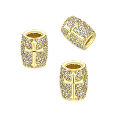 Iced Cross Hair Beads