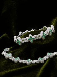 Iced Luminous Clover Necklace