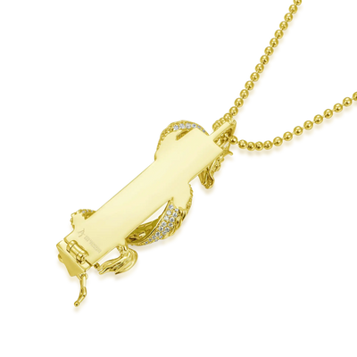 WONG Ⅱ Iced Out Jade Column Pendant