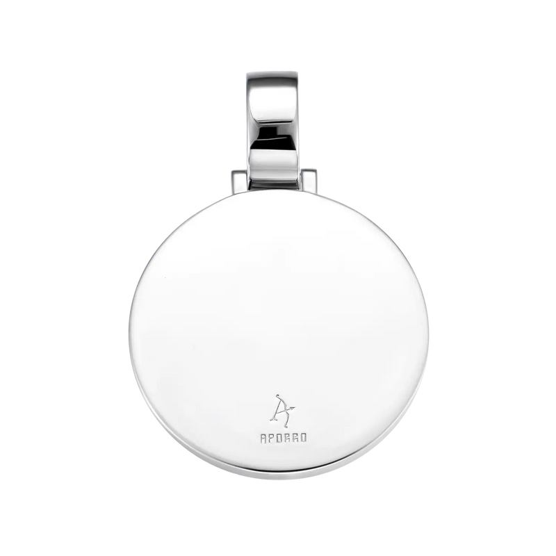 Custom 50mm Moissanite 3D Relief Round Pendant - Hip Hop Jewelry - APORRO