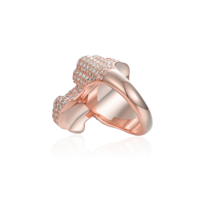 Iced Vitraux Vintage Starry Night Cross Ring